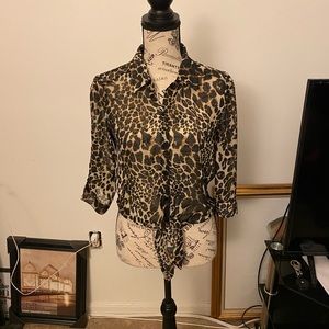 Cheetah Print Blouse